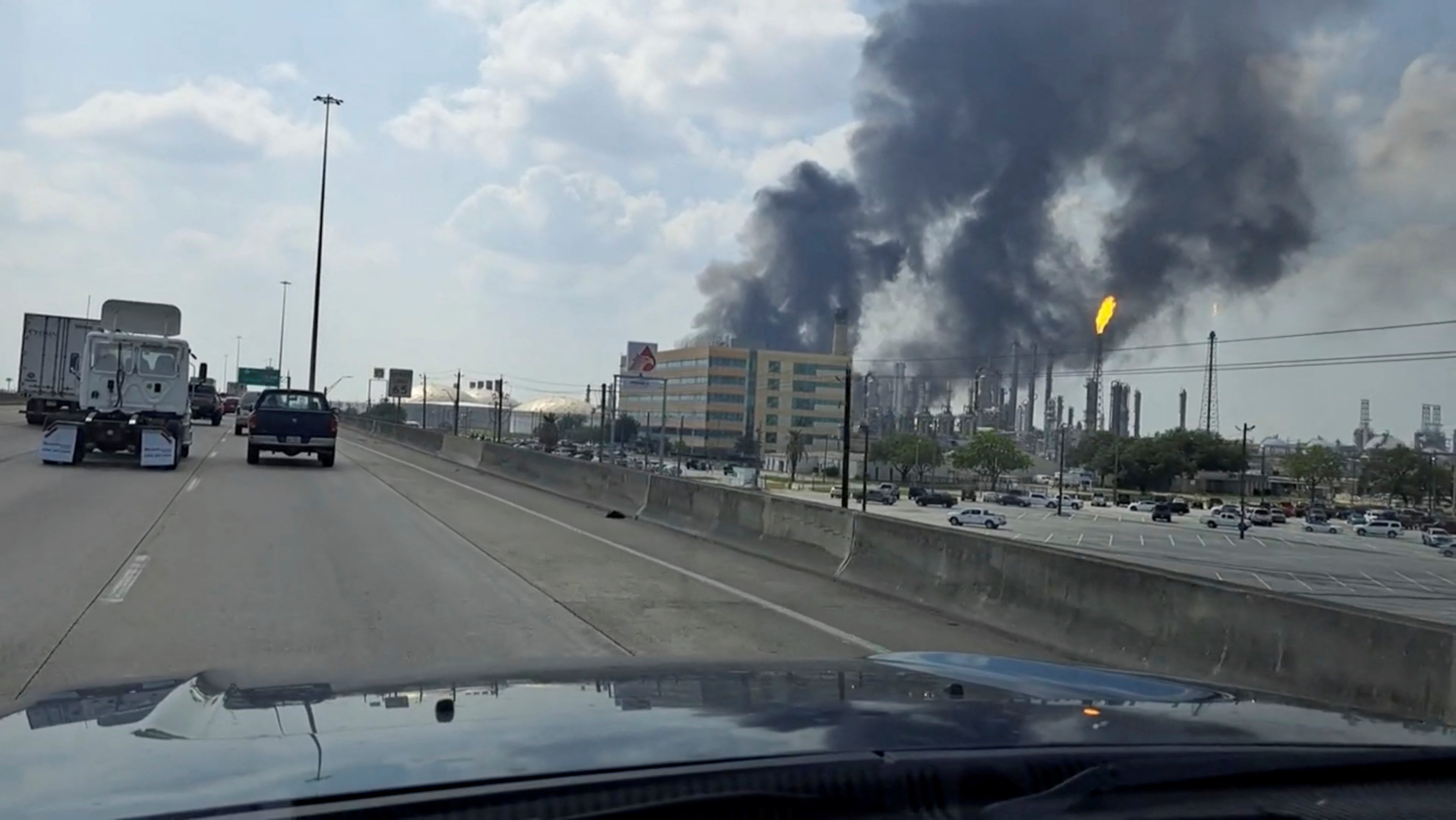 Fire burns for third day at Shell Texas chemical plant