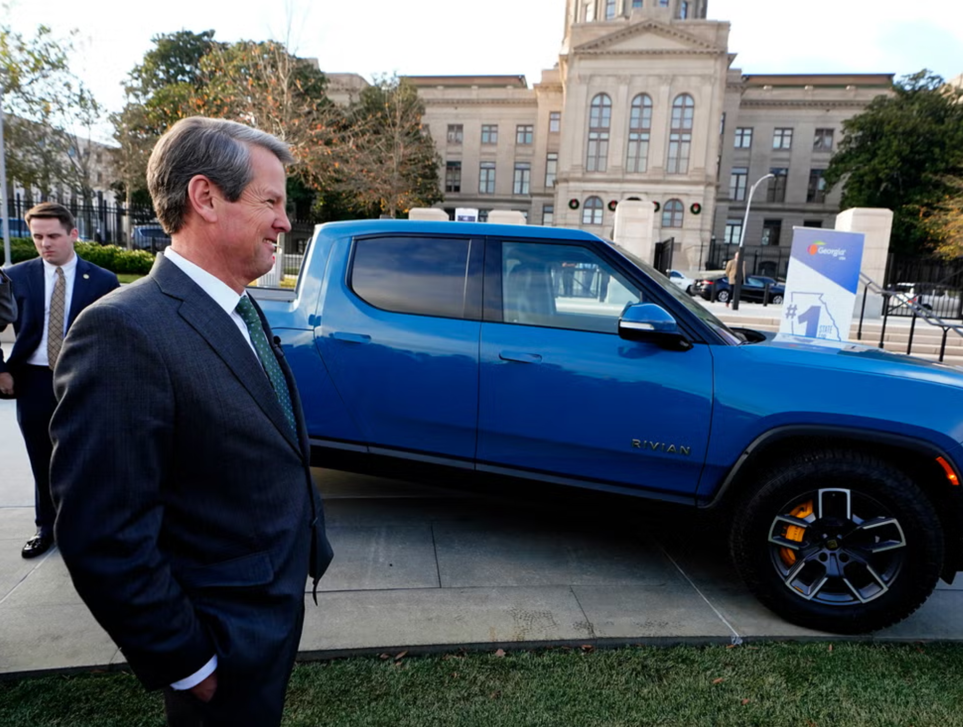 Georgia governor attacks Biden’s electric vehicle policy at federally-backed battery plant