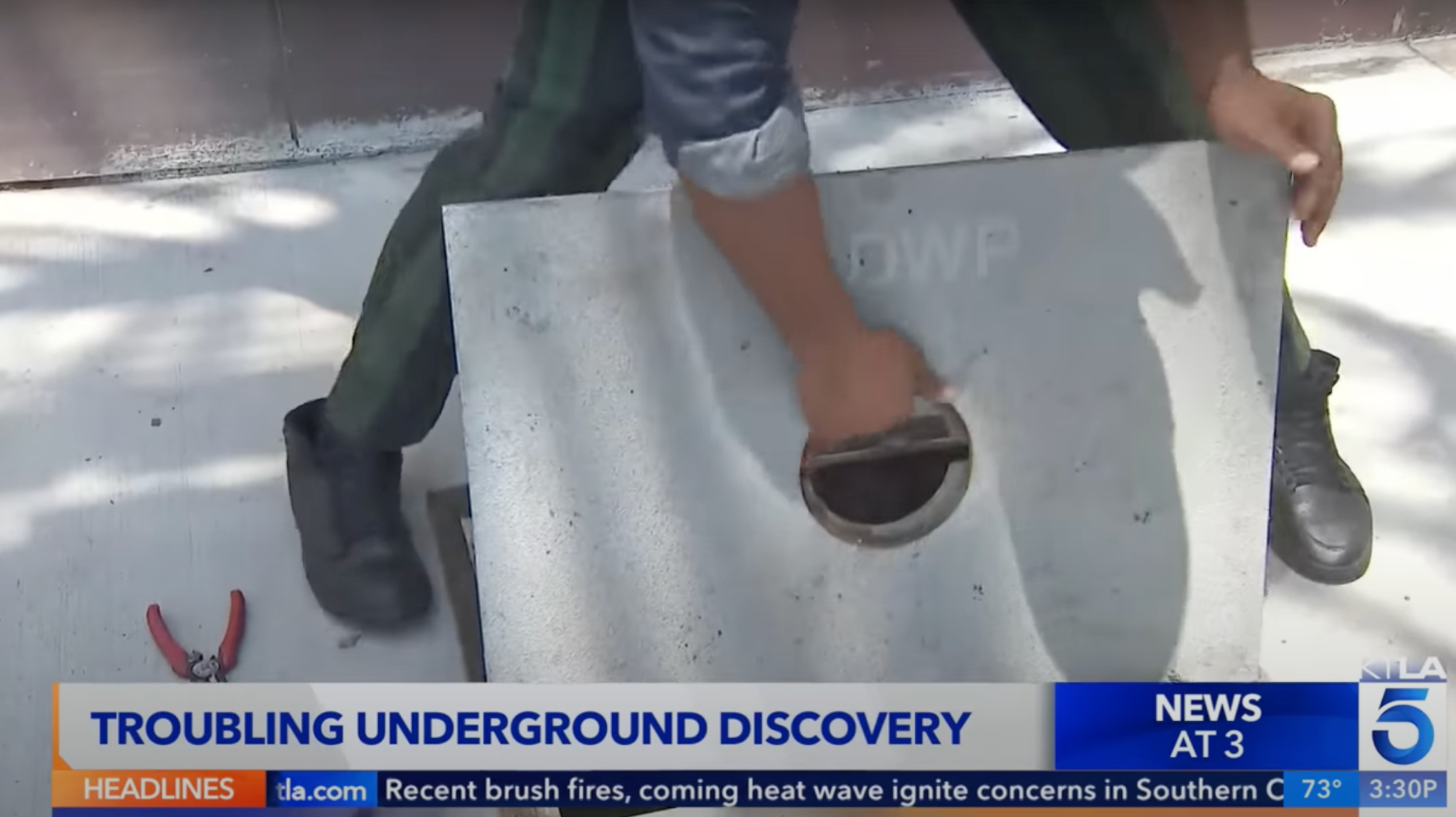 Homeless man found living in underground vault outside LA museum