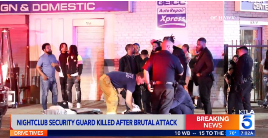 Mob beats security guard to death outside Hollywood nightclub
