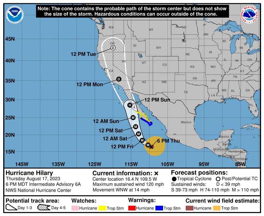Hurricane Hilary intensifies to Category 3 strength, threatening significant flooding in Southern California, Southwest