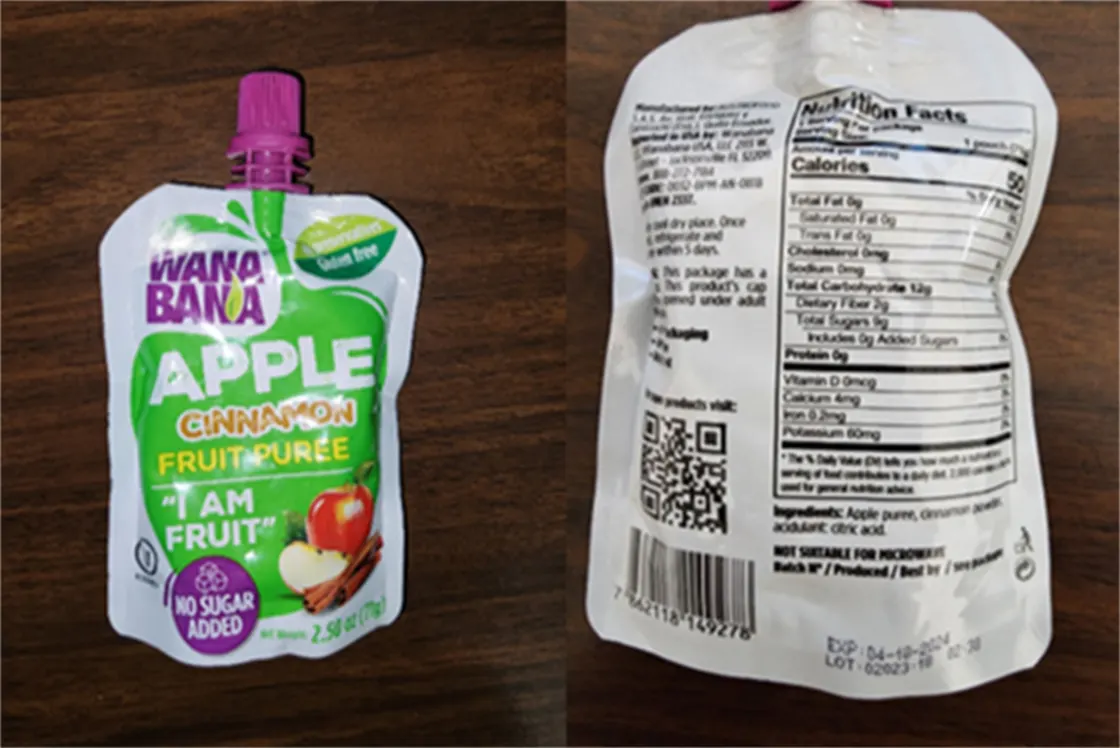 FDA warns parents after lead in WanaBana fruit puree pouches prompts urgent recall