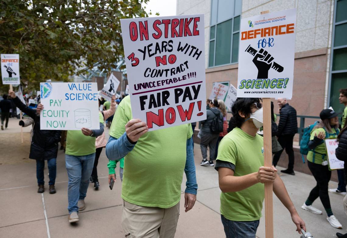 California scientists make history as the first state civil service union to go on strike