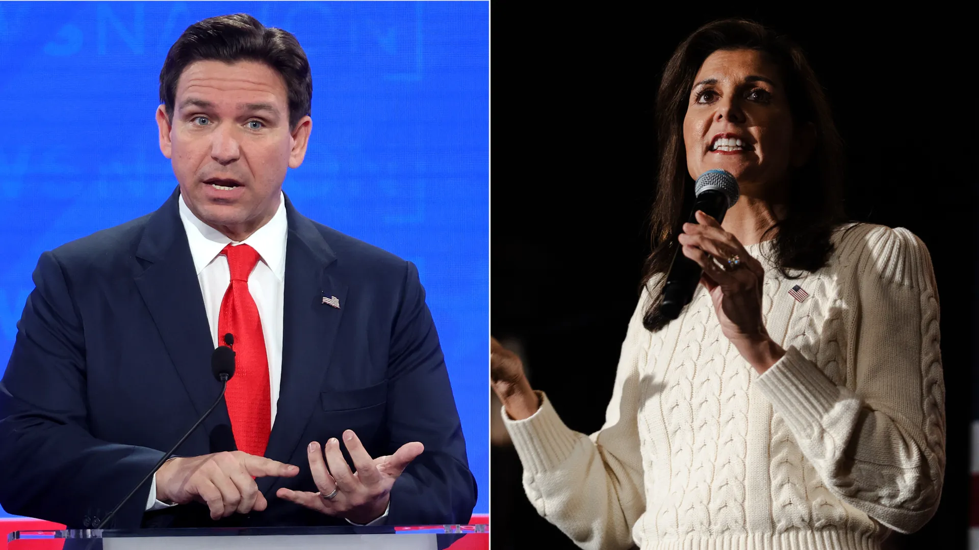 DeSantis and Haley take aim at Trump in back-to-back Iowa town halls