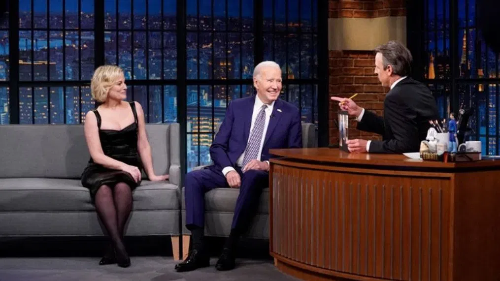 Biden makes appearance on ‘Late Night with Seth Meyers’ for interview