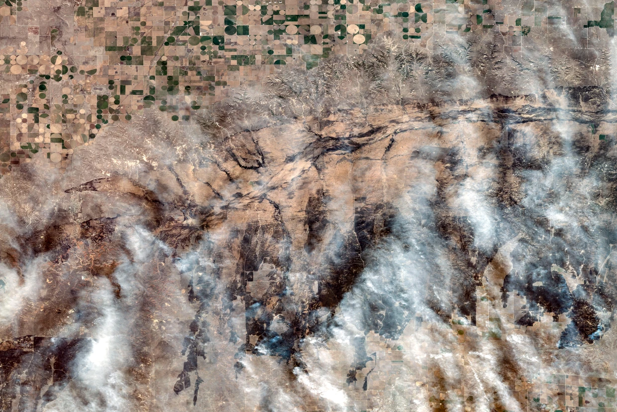 Satellite images show devastation of Texas wildfires