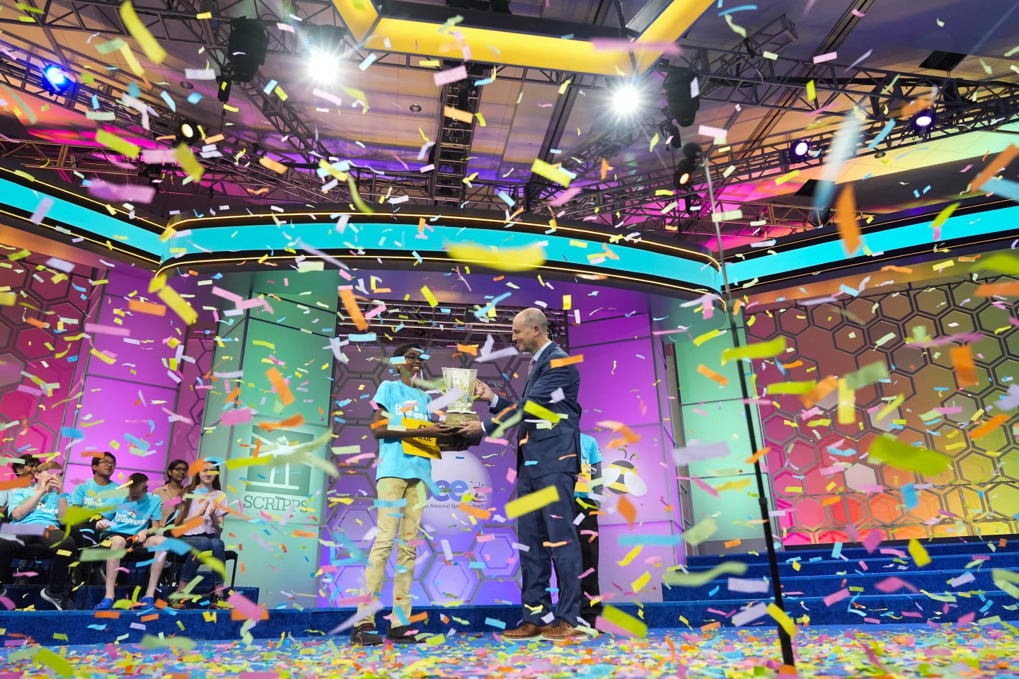 Bruhat Soma rides an unbeaten streak to the Scripps National Spelling Bee title, winning tiebreaker