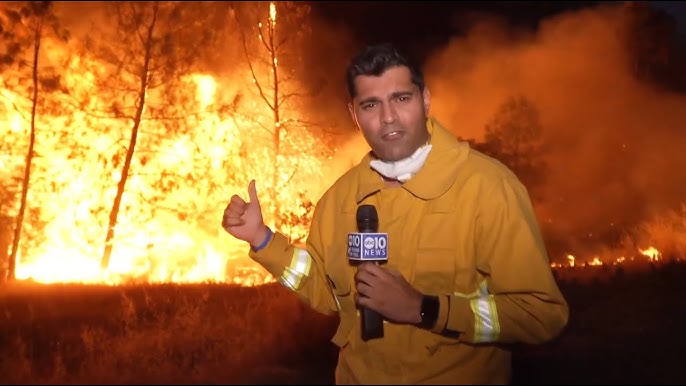 Man arrested in connection with California wildfire that has burned more than 120,000 acres