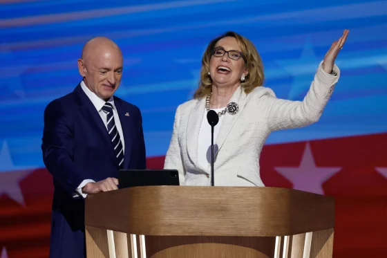 Former Rep. Gabby Giffords, a shooting survivor, honors Biden and praises Harris in convention speech