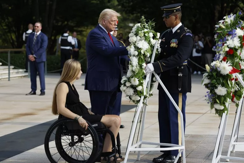 Trump’s Arlington Cemetery Visit Ripped by Navy Vet: ‘Treasonous Traitor’