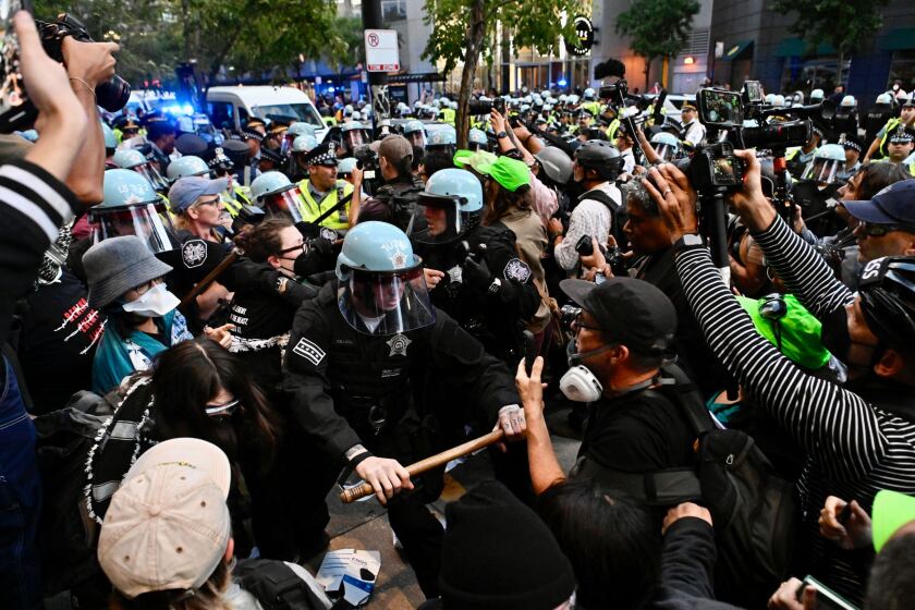 Over 70 arrested in Chicago after pro-Palestinian protesters clash with police