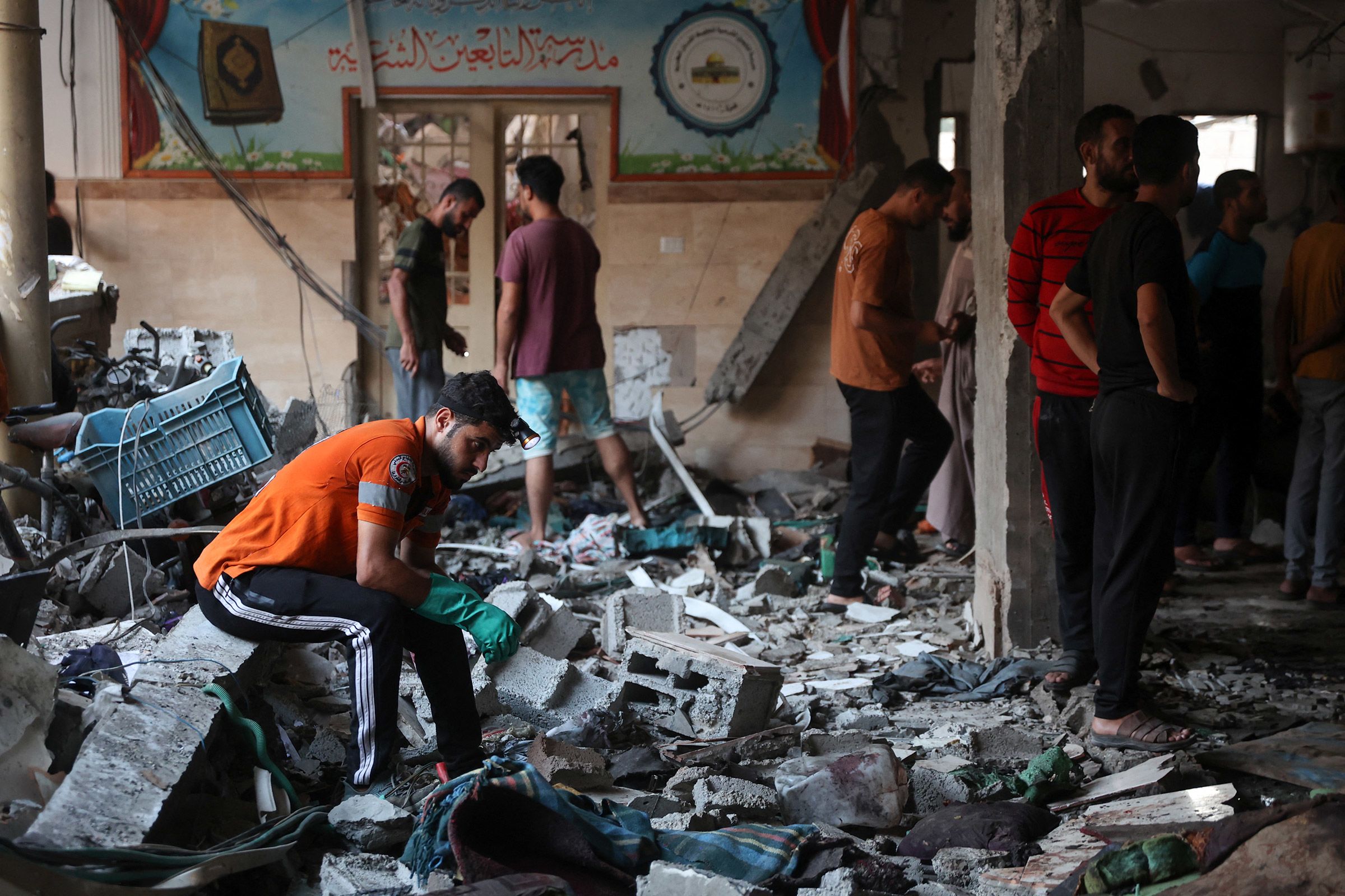 Multiple deaths in Israeli strikes on Gaza mosque and school – officials