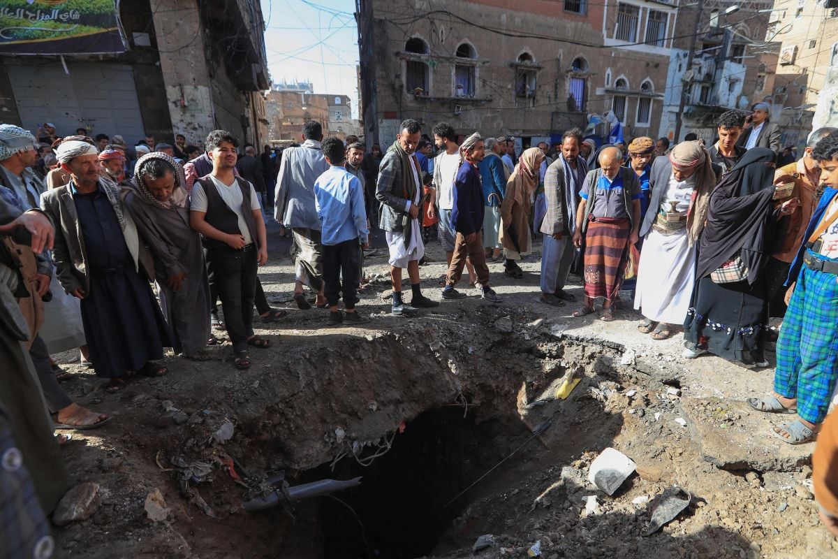 US strikes kill 8 in Yemen’s capital, Houthi rebels say