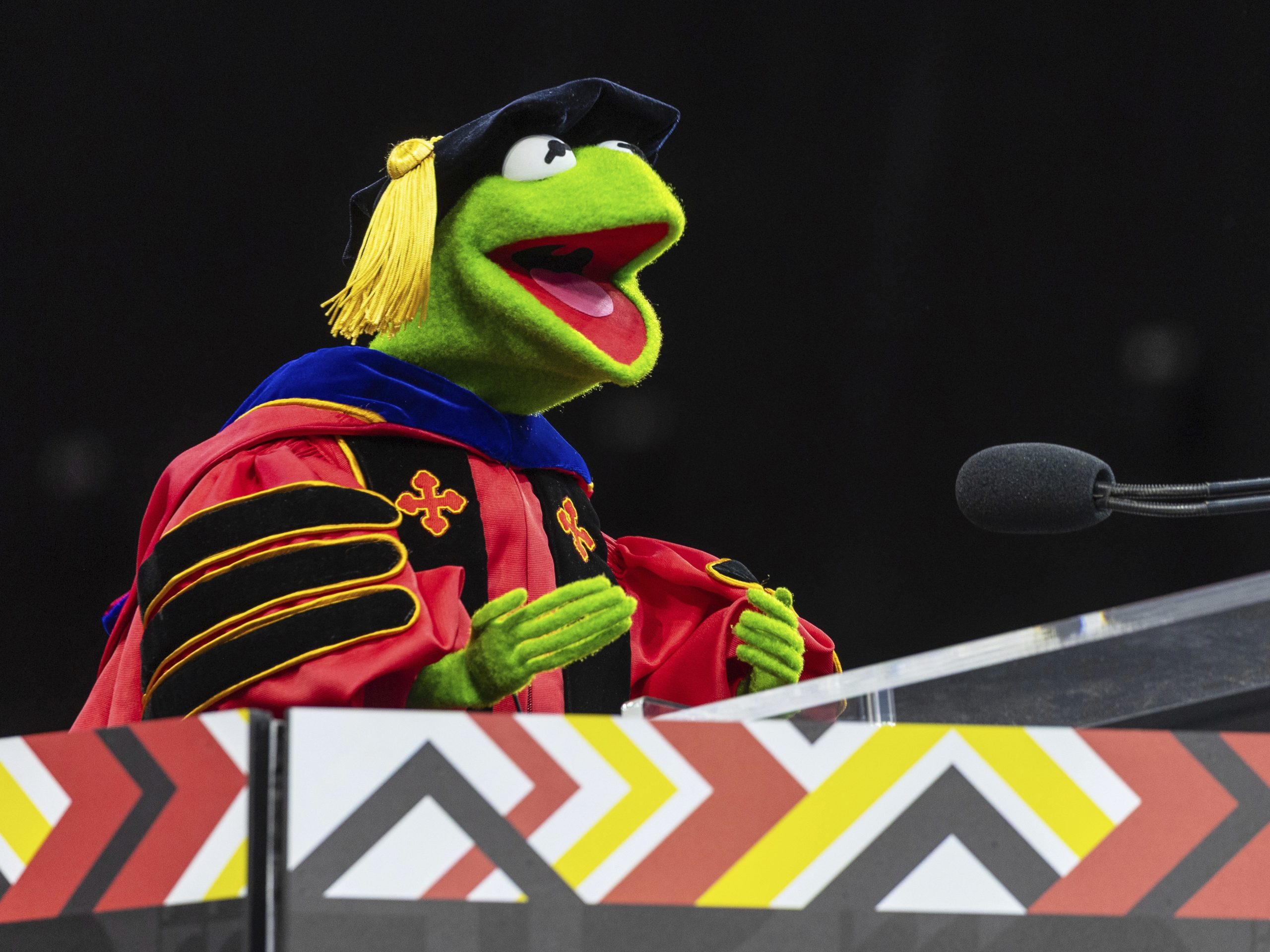‘Leap together,’ Kermit the Frog says in commencement address at University of Maryland graduation