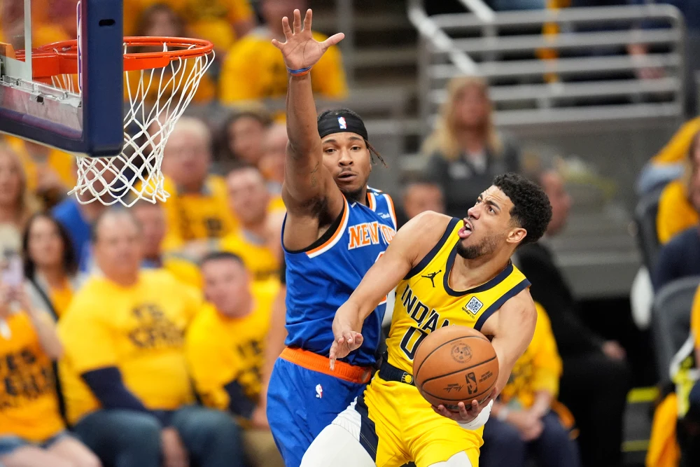 Haliburton scores 32 points as Pacers beat Knicks for 3-1 Eastern Conference finals lead