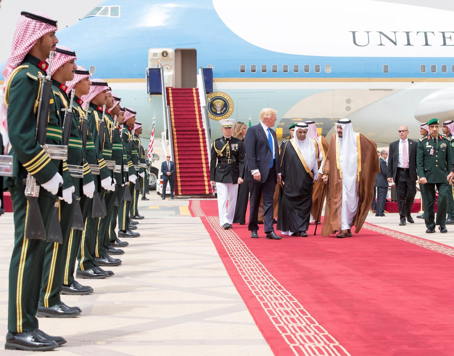 Trump arrives in Saudi Arabia on first major trip