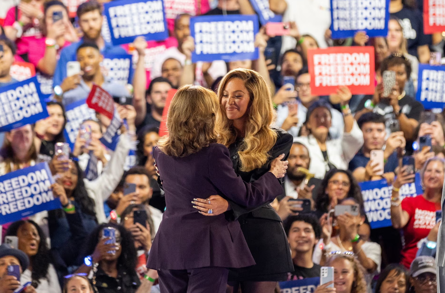 Trump claims without evidence that celebrities were paid to endorse Harris