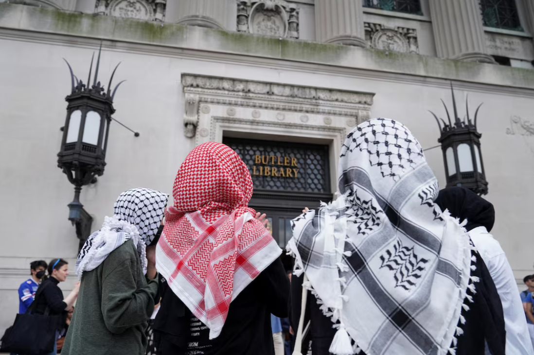 Pro-Palestinian protest erupts at Columbia University library, some turned over to police