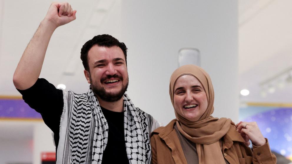 Mahmoud Khalil speaks to ABC News in 1st broadcast interview after ICE release