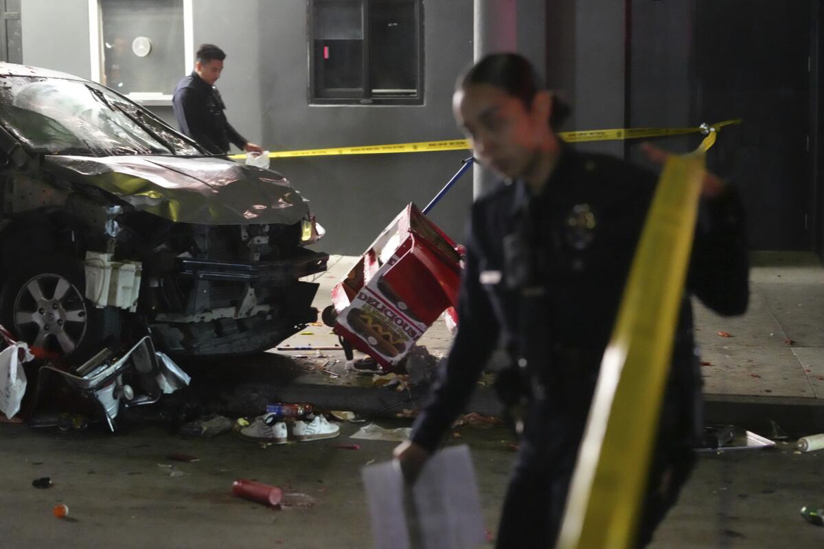 At least 30 injured after car plows into crowd outside music venue in Los Angeles
