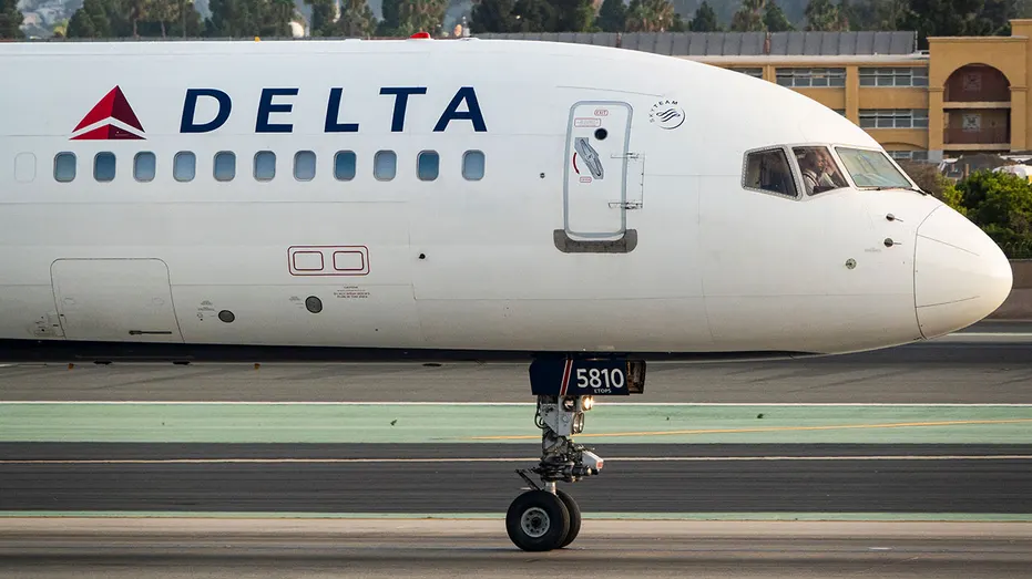 Delta plane wing clips empty aircraft during pushback from gate in Atlanta