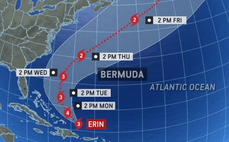 Hurricane Erin tracker: Latest path, maps for 1st hurricane of Atlantic season