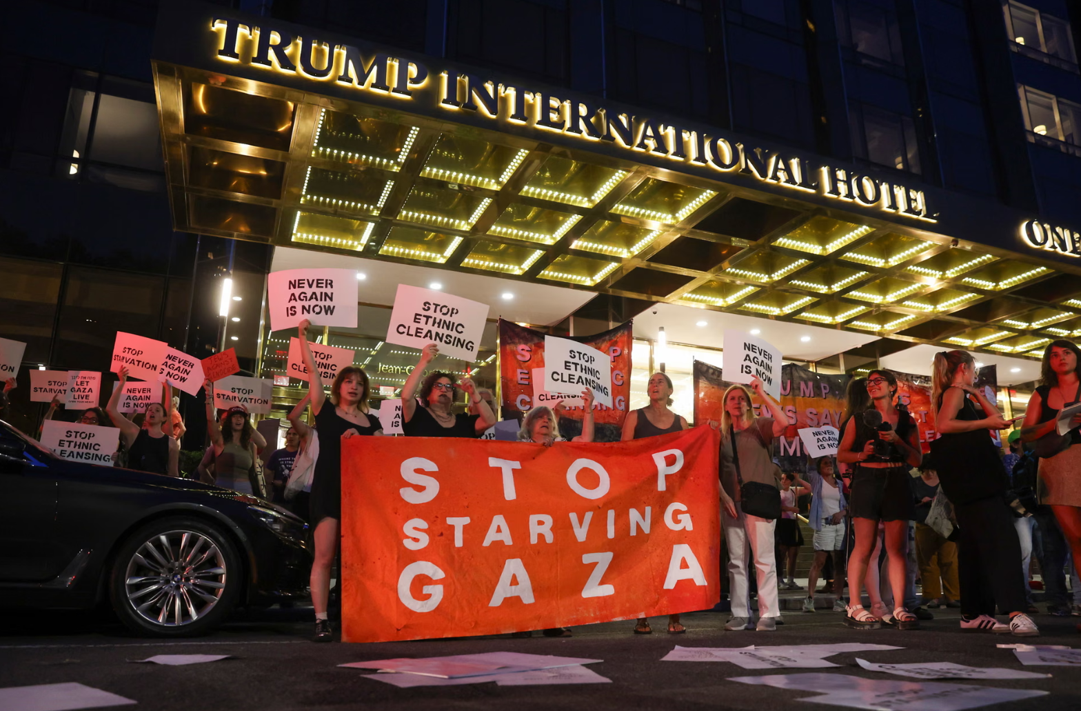 More than 40 arrested at protest against Gaza war at Trump hotel in New York