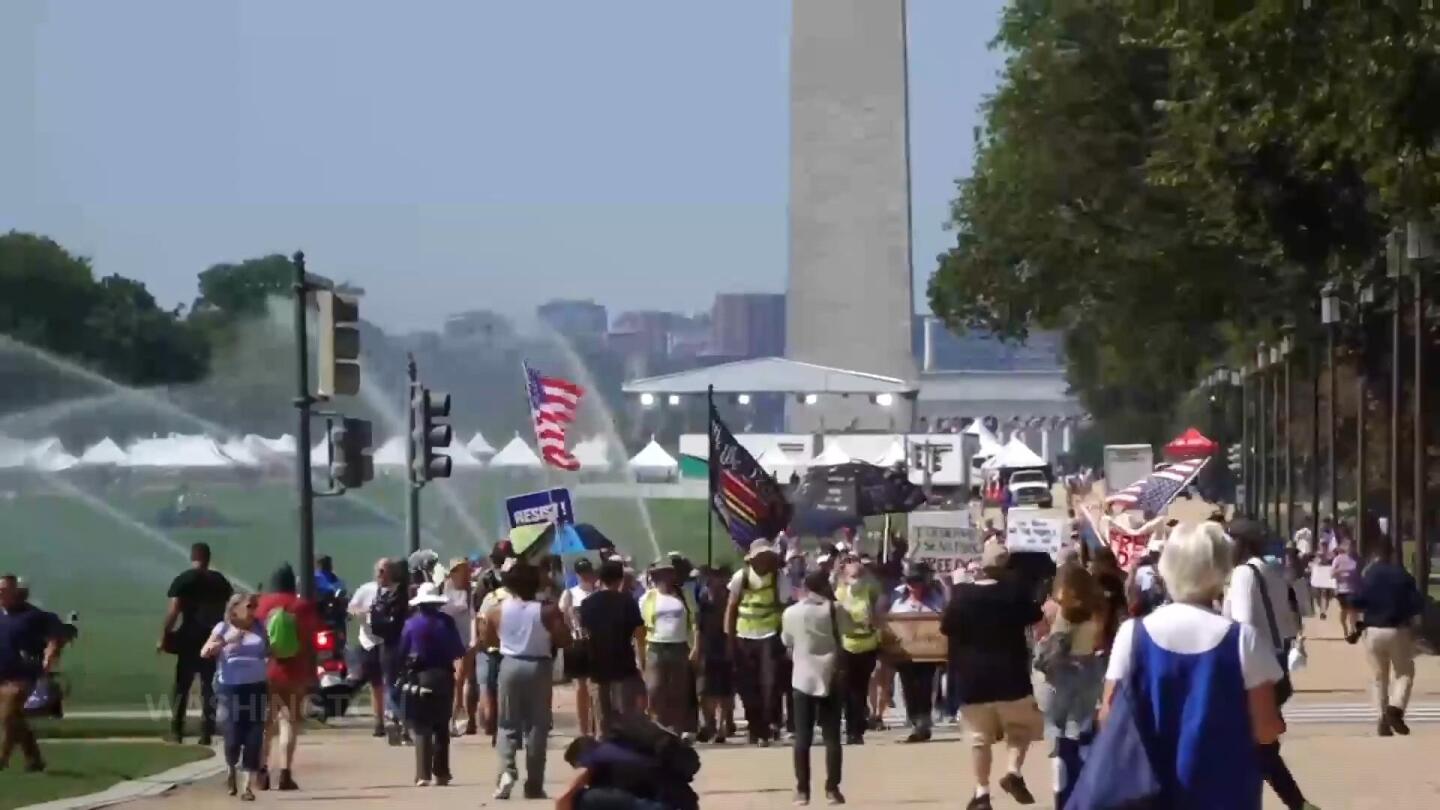 160-mile march for democracy arrives in Washington from Philadelphia