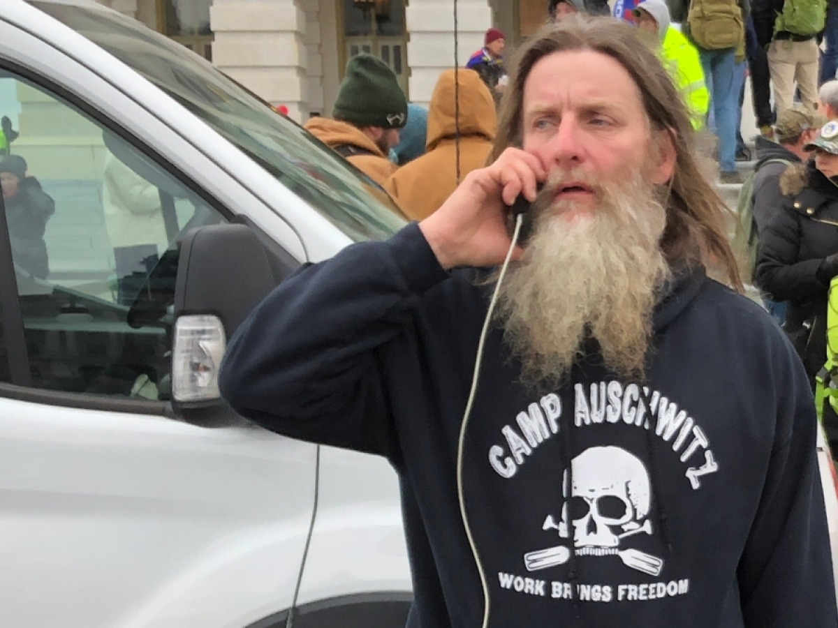 Jan. 6 rioter who wore ‘Camp Auschwitz’ hoodie arrested on animal attack charges