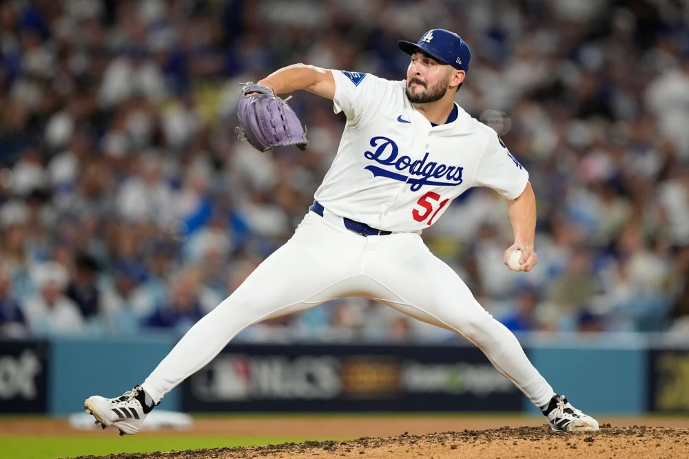 Dodgers pitcher Alex Vesia not with team in Toronto on eve of World Series because of family matter