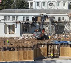 Demolition of the White House’s East Wing facade starts for Trump’s ballroom project