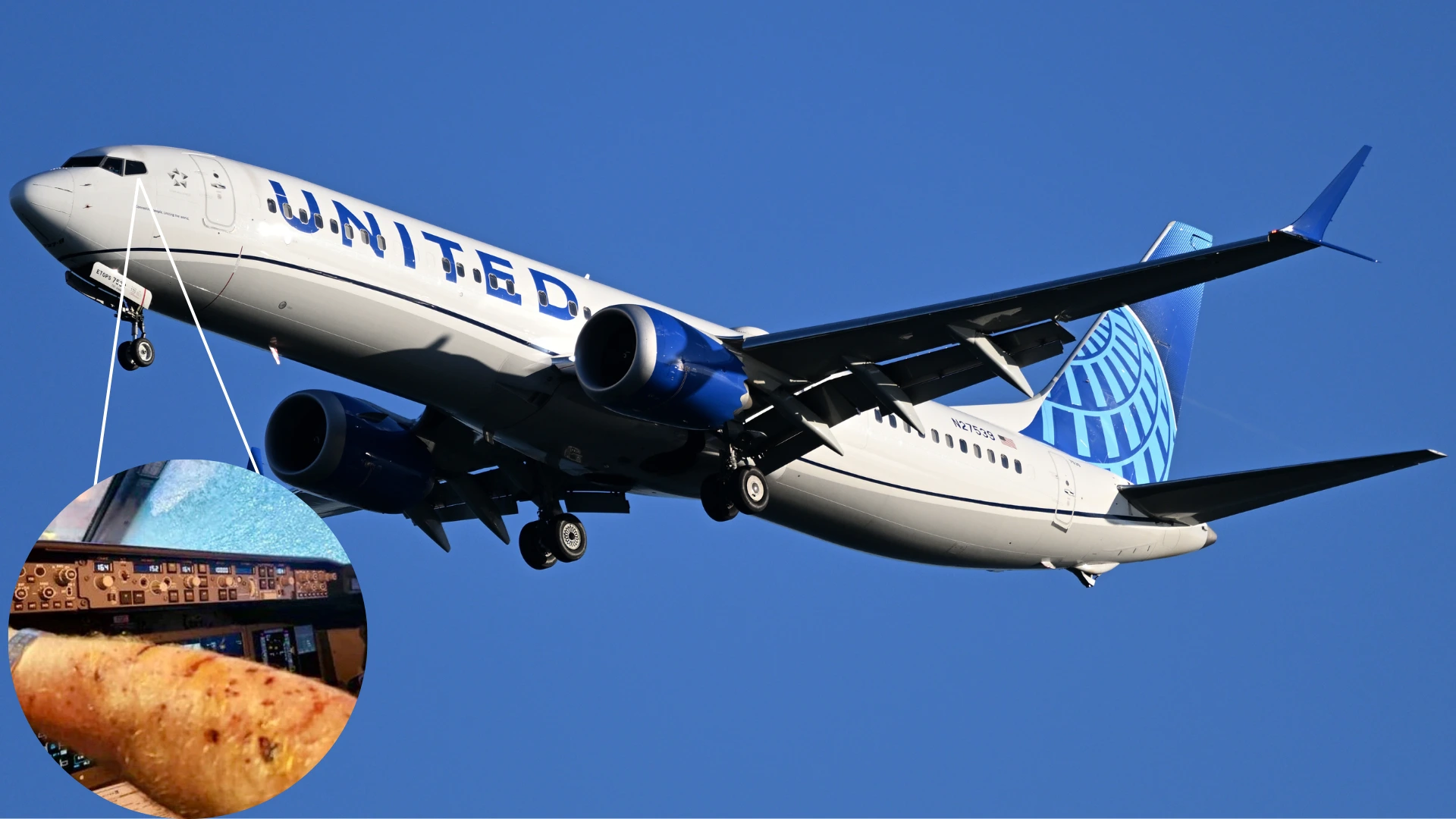 United Airlines flight diverted after windshield cracks