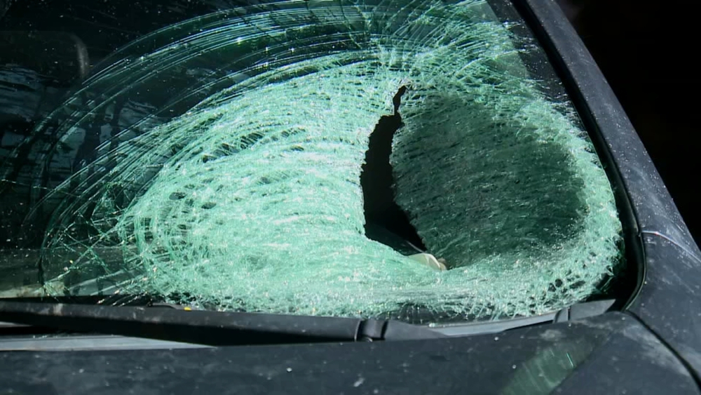 Frozen water balloon seriously injures man after plummeting through his windshield