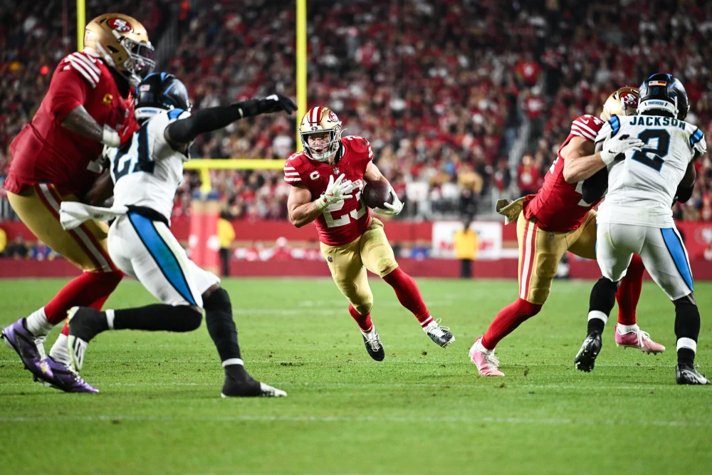 Christian McCaffrey’s big night leads 49ers to 20-9 victory over Panthers