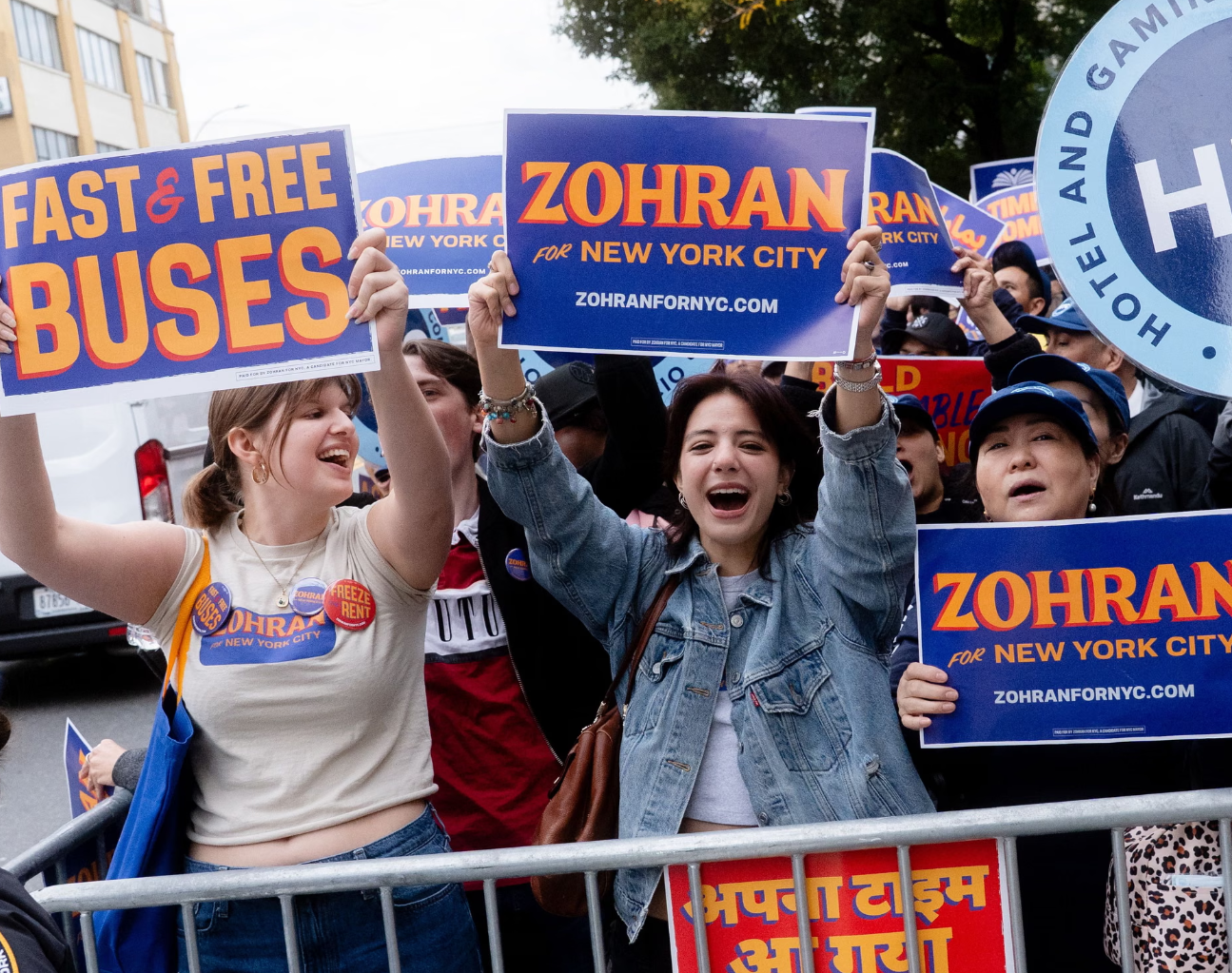 president endorses and threatens on eve of New York City mayoral election