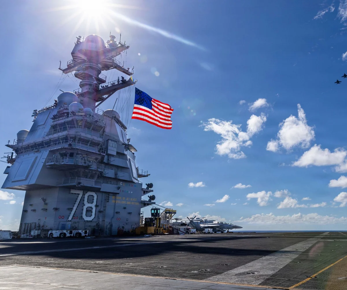 USS Ford arrives in Caribbean, Trump hints at action in Venezuela